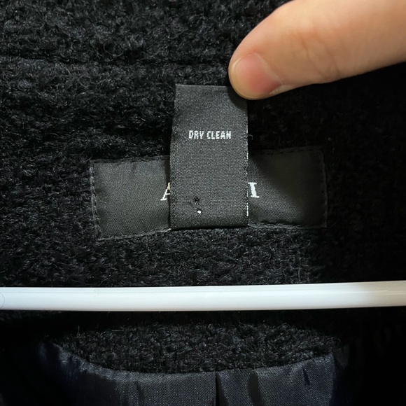 Alfani Black Wool Blend Coat Size 14 - Picture 3 of 7